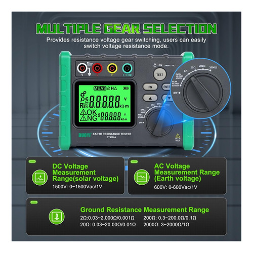 Probador Digital De Resistencia A Tierra Dy-4100a/b,voltaje