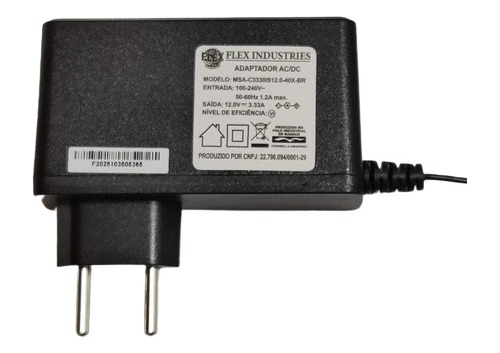 Fonte De Alimentação 12v 3,33a Flex Pino 5,5mm X 2,5mm