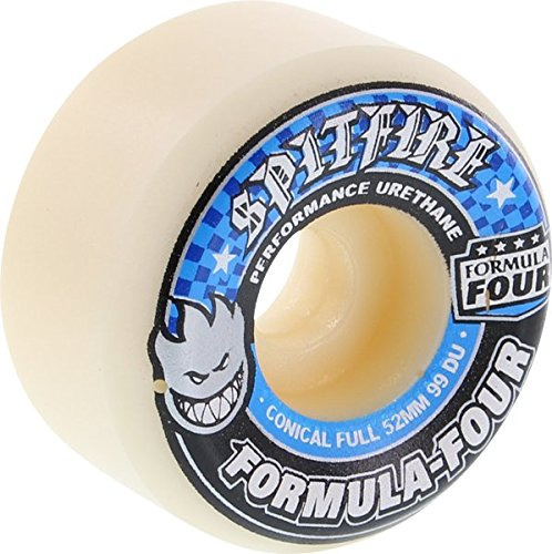 Spitfire Formula 4 99d Conico 52 Mm Color Blanco W Rueda