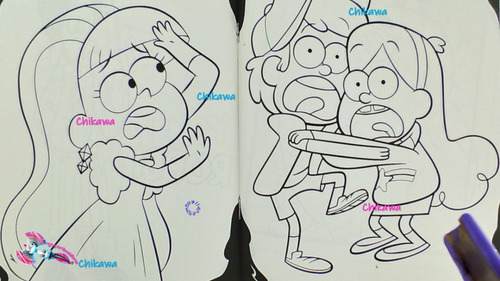 10 Libro Colorear Gravity Fall + 10 Cajitas Crayones (8) :)