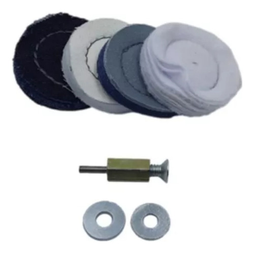 Kit 4 Rodopanos Polimento Pequenos 2 Pol 5cm Micro Retifica