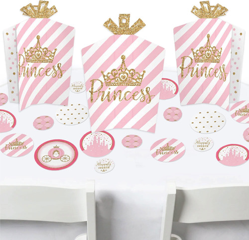 Big Dot Of Little Princess Crown ' Decoración Y Confeti Para