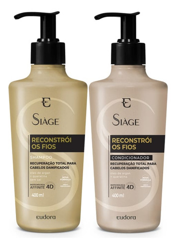 Eudora Siàge Reconstrói Os Fios Shampoo + Condicionador
