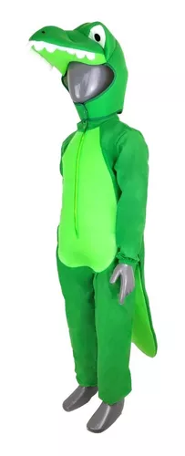 Disfraz de Cocodrilo Verde para niño y niña
