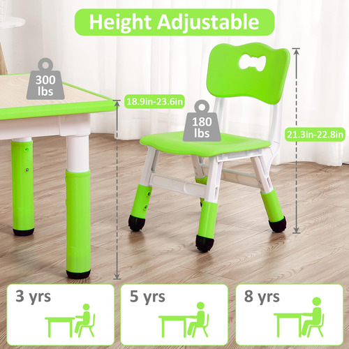 Garveehome Juego De Mesa Y Sillas Para Niños Escritorio Color