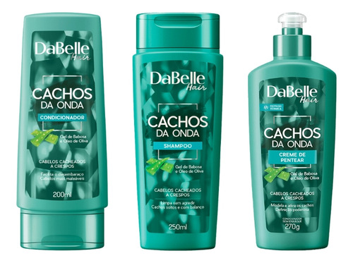 Kit Dabelle Cachos Da Onda Shampoo+cond+creme Pentear