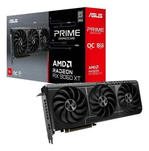 Placa De Vídeo Asus Prime Rx 9060 Xt Oc 8gb Amd Radeon Gddr6
