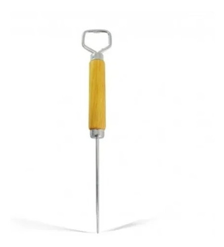 Imagen 4 de 6 de Destapador Picahielo De Acero Con Mango De Madera
