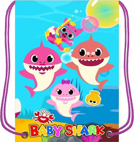 10 Morralitos Dulceros Baby Shark Niña + Regalo*