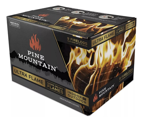 Leña Para Chimenea Pine Mountain Ultraflame 9 Leños Original (Usado)