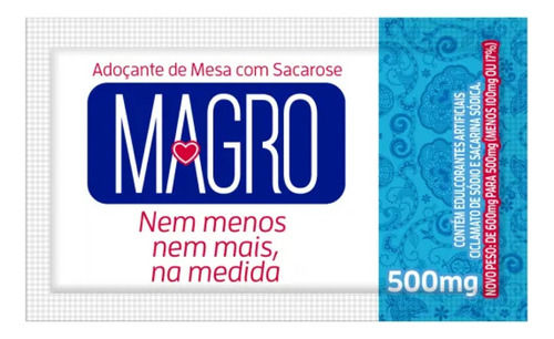 Adoçante De Mesa Magro Tradicional Caixa Com 1000 X 0,5g