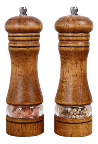 Juego De 2 Molinos De Pimienta De Madera De Sal Y Pimienta