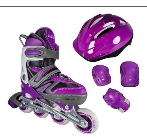 Kit Patines  Niñas Expandible Semiprofesional Sports