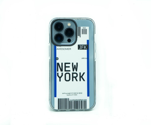 Funda Ticket New York Para iPhone XS Max + Vidrio Templado