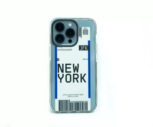 Funda Ticket New York Para iPhone X / Xs + Vidrio Templado