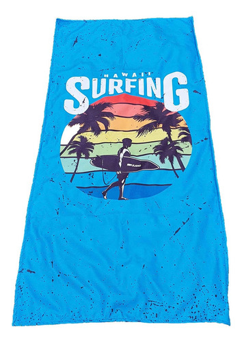 Toallón Microfibra Secado Rápido Playero Gigante 75x150cm Surfing