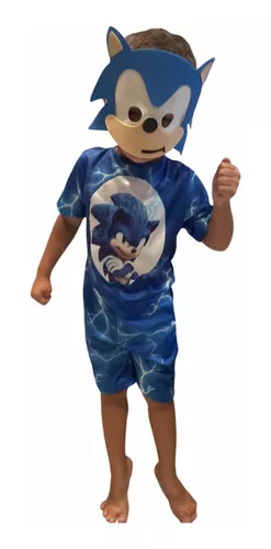 Fantasia Masculina Sonic Festa Halloween Adulto