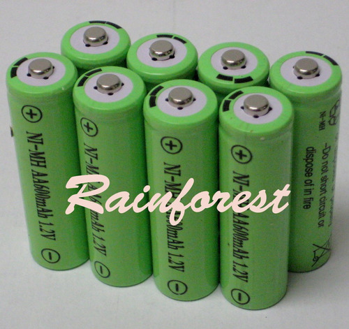 8 piezas Aa Ni-mh 600 mah, 1,2 v Pilas Recargables Para Sola