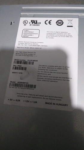 Leitora Lto 5 Hp Pn 695110-001com Garantia Sela Hp (Usado)