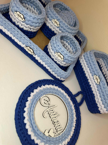 Kit Higiene Bebê 6 Peças | Menino