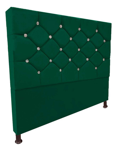 Cabeceira De Cama Box Queen Estofada Kasi Lux - Cores Cor Verde