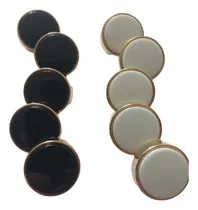 Comprar Botones Centro Color 23mm Dorado Negro 10 Unid.