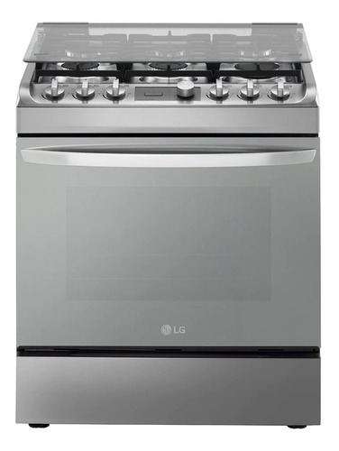 LG | Cocina 6h A Gas | Acero Inoxidable - Panel Digital