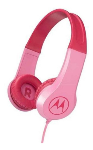 Fone De Ouvido Motorola Squad 200 Kids Com Fio - Rosa