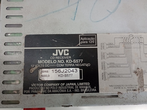 Cd Player Jvc Kd S577 Funcionando Ver Vídeo (Usado)