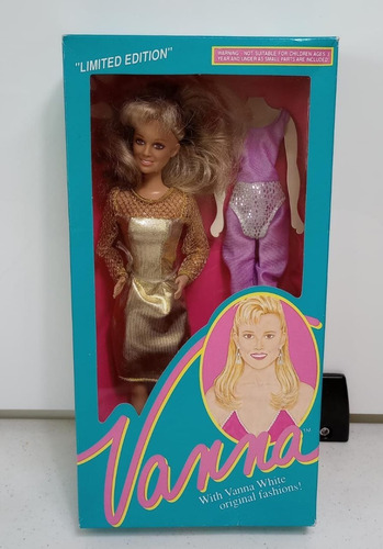 Vanna White Doll Vintage 1990 12 Pulgadas Sellada Tip Barbie (Usado)