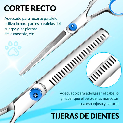 Tijeras Para Perros 5 Piezas,tijeras De Aseo De Acero