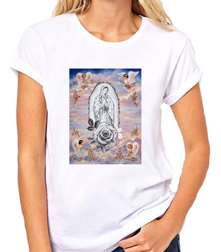 Remera De Mujer Virgen De Guadalupe Angeles Religion