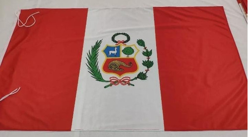 Imagen 1 de 2 de Bandera Peru 90 X150cm Con Tiras