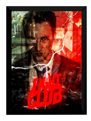 Quadro Fight Club Filme Clube Da Luta Arte Poster Moldurado