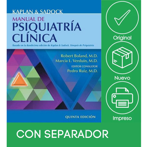 Kaplan Y Sadock. Manual De Psiquiatría clínica