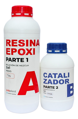 Poxiplast Resina Epoxi Cristal 1.5kg Líquida Color Transparente