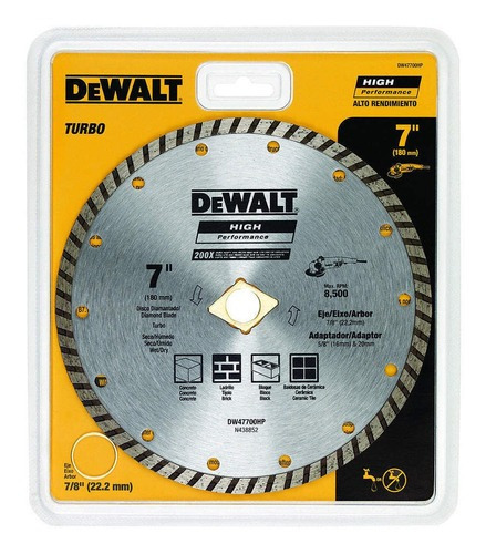 Disco Diamantado Ranurado 7' Continuo Dewalt Dw47700hp