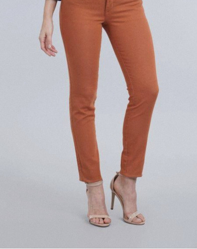Pantalón Jean Talla 29 Color Terracota Para Mujer