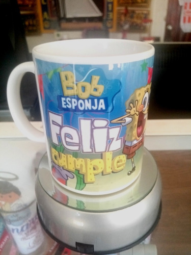 12 Tazas Personalizadas Bob Esponja Recuerdo Cumpleaños