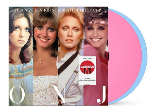 Olivia Newton John Vinilo Greatest Hits Exclusivo Rosa Azul