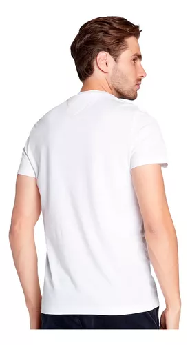 Camiseta Tommy Hilfiger Two Tone Chest Stripe Branca