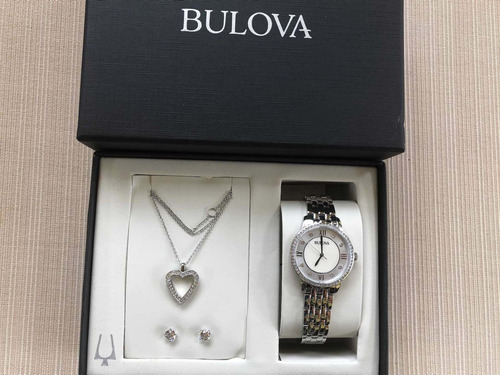 Bulova Reloj, Aretes Y Collar