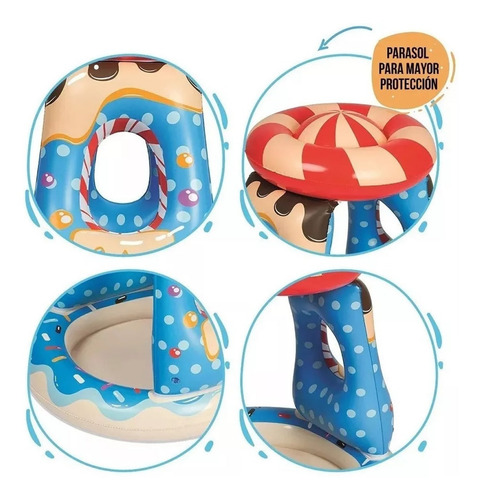 Pileta inflable con techo redonda Bestway 52270 de 91cm x 89cm 26L