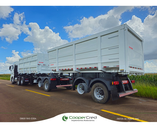 Carreta Bitrem Basculante Caçamba 25/25 Nova 26m3+ 27m3