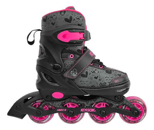 Rollers Patin 3 En 1 Kossok Onyx Abec9 + Set De Protecciones