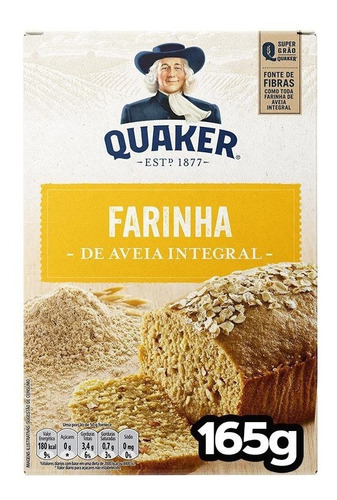 Caixa De Farinha De Aveia Integral 165g Quaker