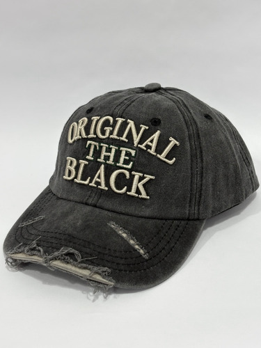 Gorro Gorra Bordado Original The Black Importado Inversiones Gris Regulable