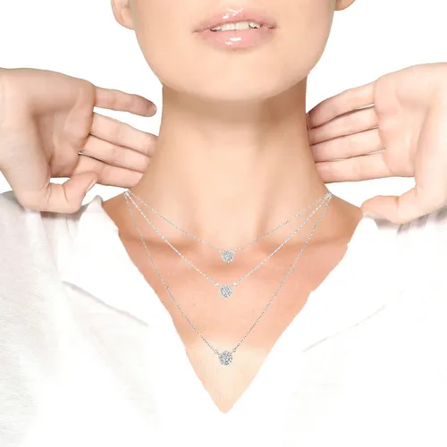 Haus Of Brilliance Collar De Plata De Ley 925 Con Medallón