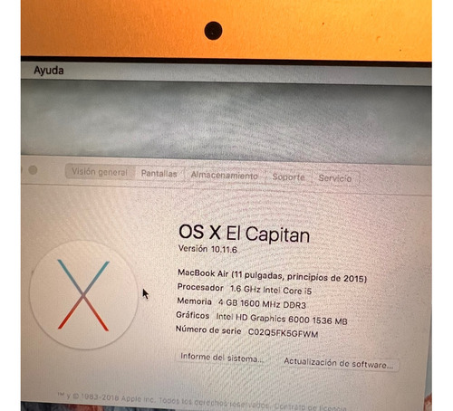 Macbook Air (11 Pulgadas) (Usado)