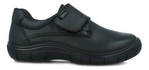 Zapato Escolar Audaz Mocasín De Piel Negro Casual Niño